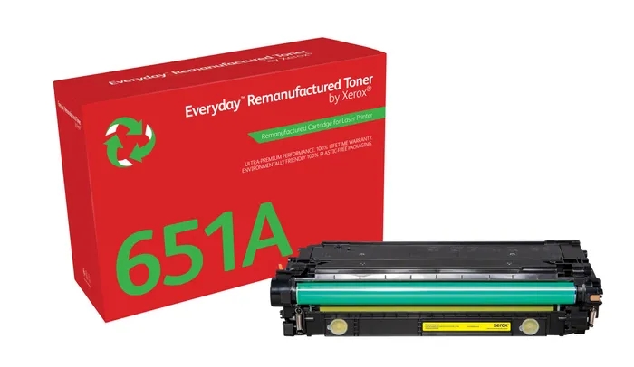 Xerox Everyday HP CE342A/CE742A/CE272A Amarillo Cartucho de Toner Remanufacturado - Reemplaza 651A/3