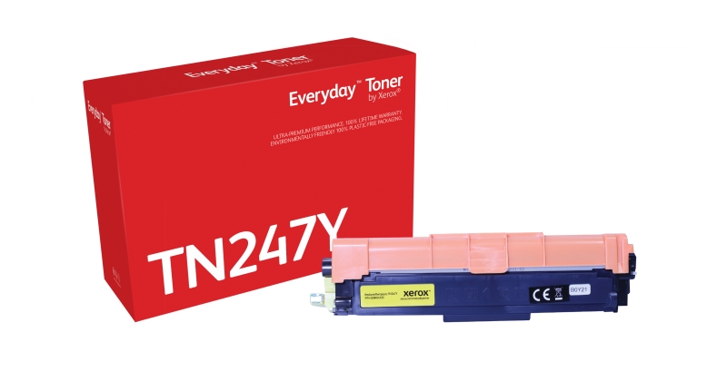 [006R04320] Xerox Everyday Brother TN247/TN243 Amarillo Cartucho de Toner Generico - Reemplaza TN247Y/TN243Y
