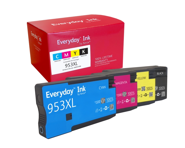 [006R04988] Xerox Everyday HP 953XL Pack de 4 Cartuchos de Tinta Remanufacturados - Reemplaza L0S70AE/F6U16AE/F6