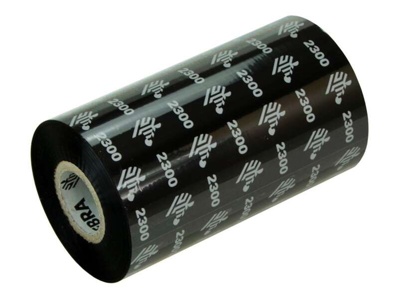 [02300GS08407] Zebra ZipShip 2300 Pack de 12 Cintas de Transferencia Termica Original Negro - Cintas de Cera - Nucl
