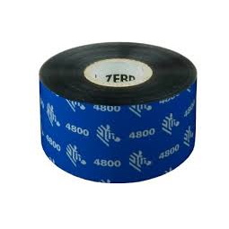 Zebra 4800 Pack de 12 Cintas de Transferencia Termica Original Negro - Resina - Ancho 40mm, Longitud
