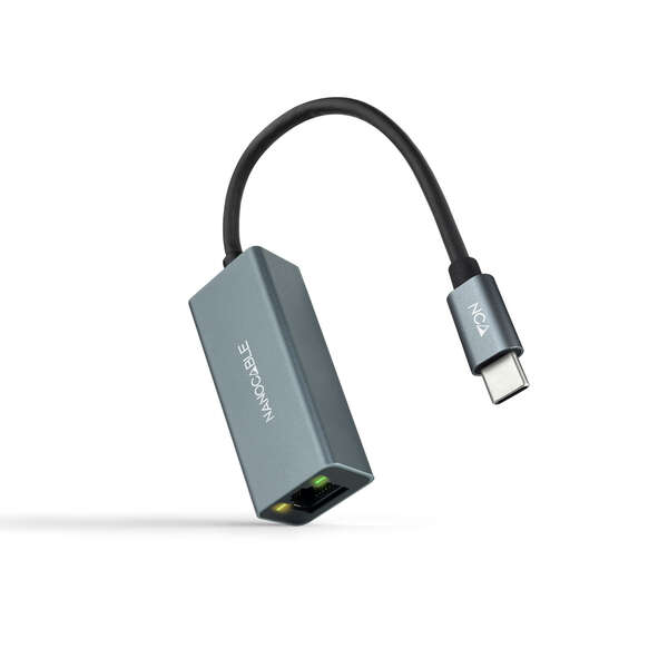 [10.03.0406] Nanocable Adaptador de Red USB-C a Ethernet Gigabit 10/100/1000 Mbps