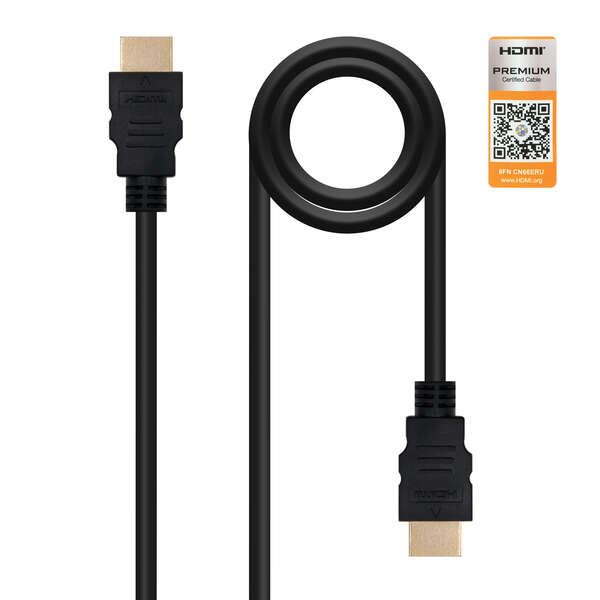 Nanocable Cable HDMI v2.0 Premiun Macho a HDMI v2.0 Premiun Macho 0.50m - 4K@60Hz 18Gbps - Alta Velo