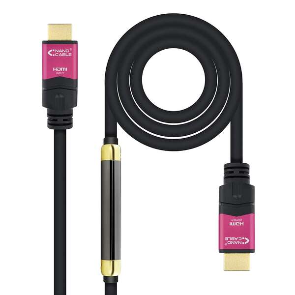 Nanocable Cable HDMI v2.0 Macho con Repetidor a HDMI v2.0 Macho 25m - 4K@60Hz 18Gbps - Alta Velocida