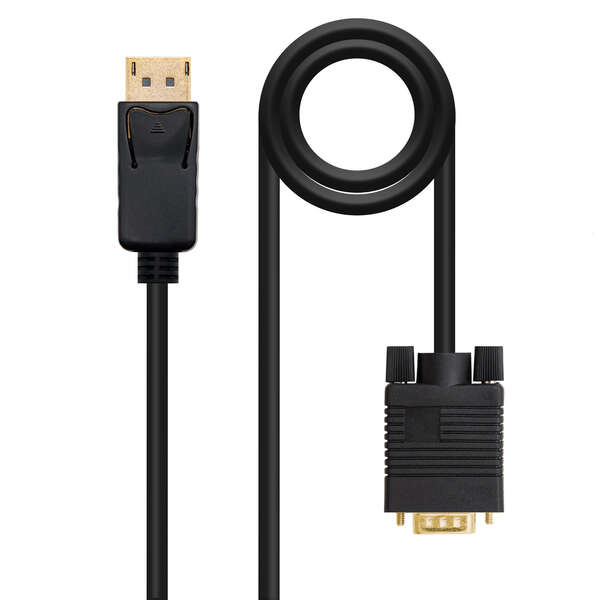 [10.15.4401] Nanocable Cable Conversor DisplayPort a VGA - DP/M - VGA/M - 1 m - Color Negro