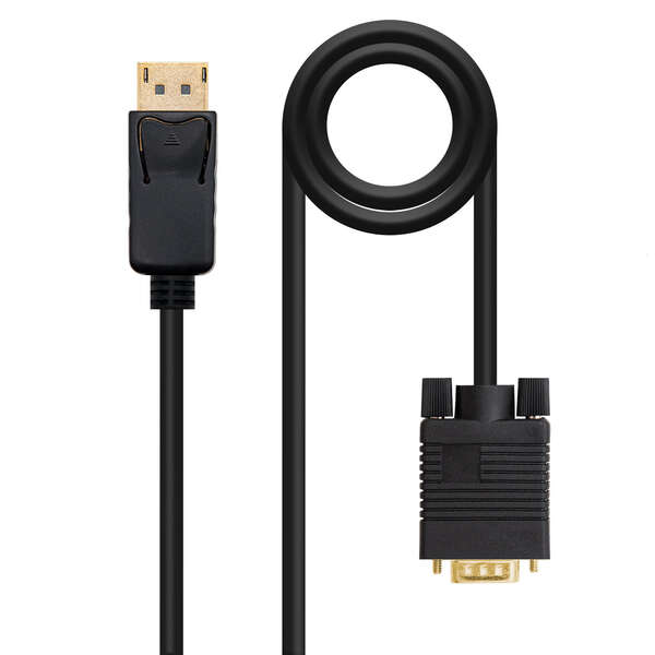 [10.15.4405] Nanocable Cable Conversor DisplayPort Macho a VGA Macho 5m - Color Negro