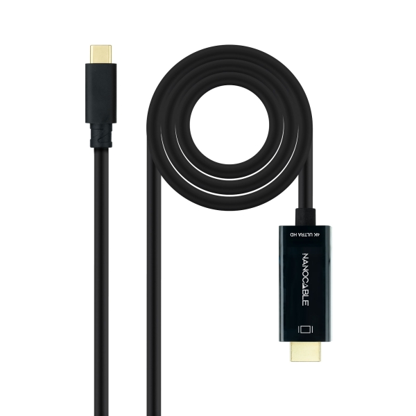 [10.15.5105] Nanocable Cable Conversor USB-C a HDMI 4K@60HZ - USB-C/M-HDMI/M - 5M - Color Negro