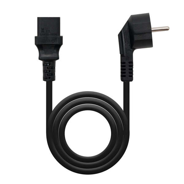 [10.22.0110] Nanocable Cable de Alimentacion CPU - Shucko CEE7 Macho a C-13 Hembra 10m - Color Negro