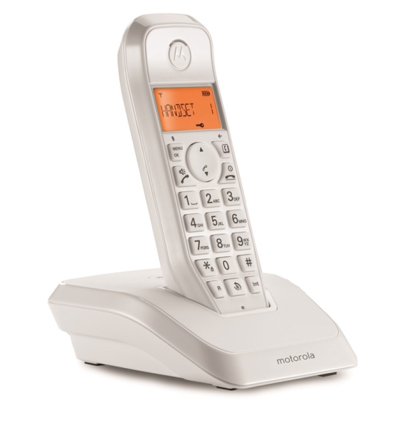 [107S1201WHITE] Motorola S1201 Telefono Inalambrico Dect - Identificador de Llamada - Contestador - Manos Libres - C