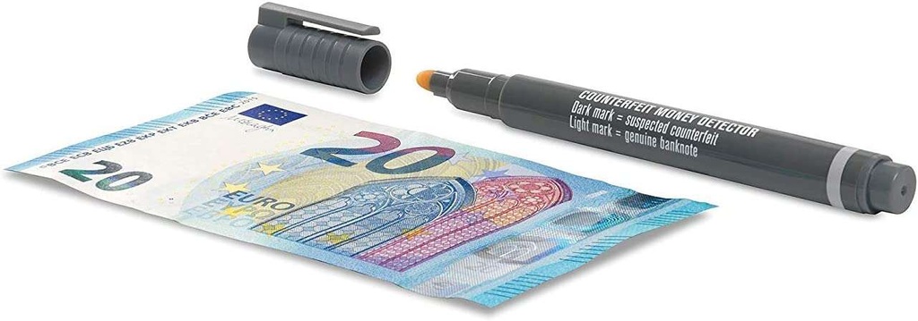 [111-0378] Safescan 30 Boligrafo Detector de Billetes Falsos - Verificacion en 2 Segundos - Tinta con Base de Y
