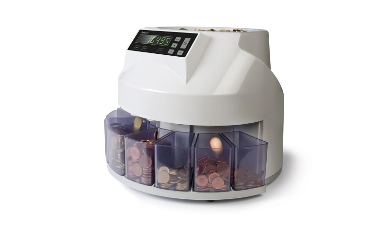 Safescan 1250 Contadora y Clasificadora de Monedas - 220 Monedas por Minuto - Capacidad hasta 500 Mo