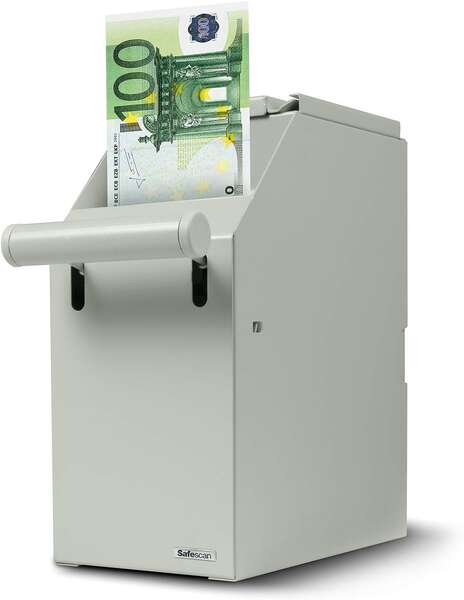 Safescan 4100 Blanca - Almacenamiento Seguro de Billetes - Diseño Duradero de Acero - Acceso Facil y