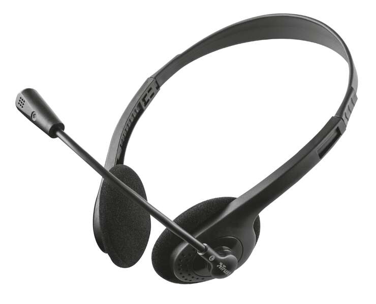 [TR21665] Trust Primo Chat Auriculares con Microfono - Control de Volumen - Diadema Ajustable - Jack 3.5mm - C