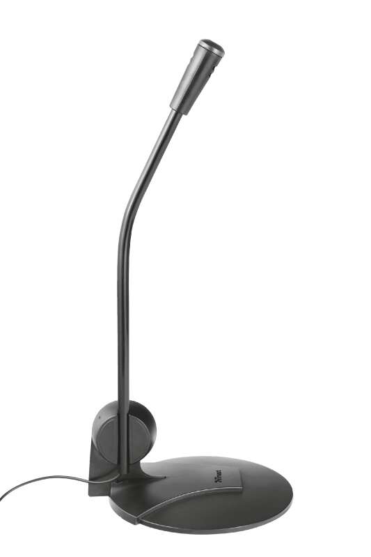 [TR21674] Trust Primo Microfono de Escritorio - Alta Sensibilidad - Jack 3.5mm - Cable de 1.80m - Color Negro
