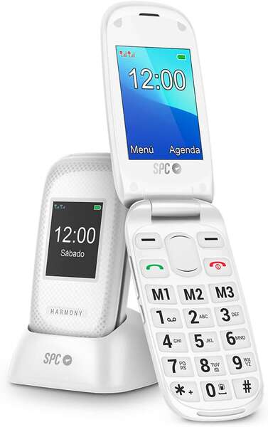 SPC Telefono Movil para Mayores con Botones Grandes - Tapa y Botones Retroiluminados - Boton SOS y B