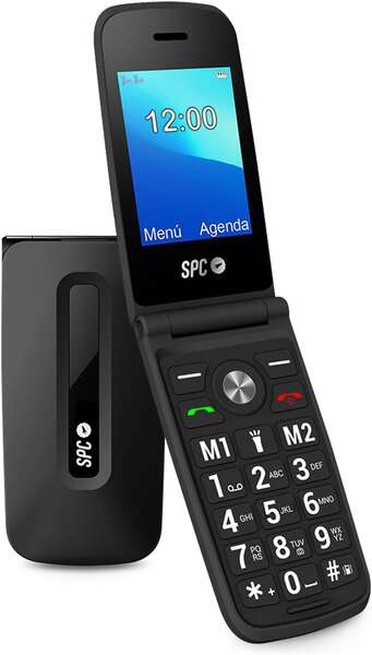 SPC Titan Telefono de Tapa - Diseño Funcional y Elegante - Botones y Teclas Grandes - Acciones Intel