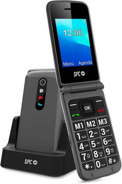 [2326T] SPC Stella 2 Telefono Movil Boton SOS - de Tapa para Personas Mayores - Boton de Emergencias - Boton