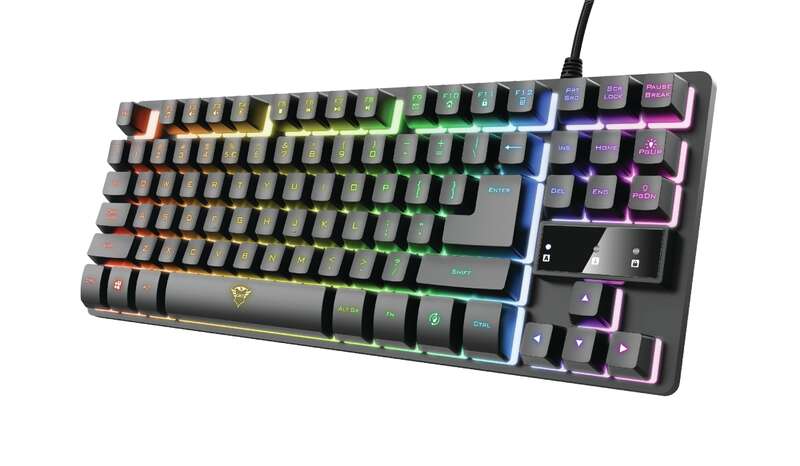 [TR24067] Trust Gaming GXT 833 Thado TKL Teclado Compacto USB - 12 Teclas Multimedia - Antighosting - Iluminac