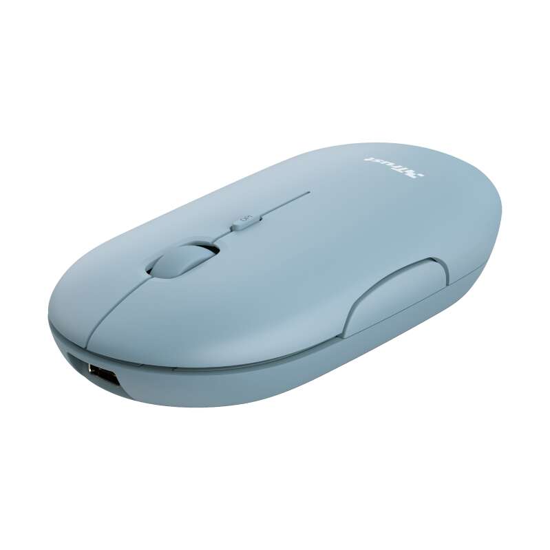 Trust Puck Raton Inalambrico Recargable 1600dpi - 3 Botones Silenciosos - Ultra Fino - Uso Ambidiest