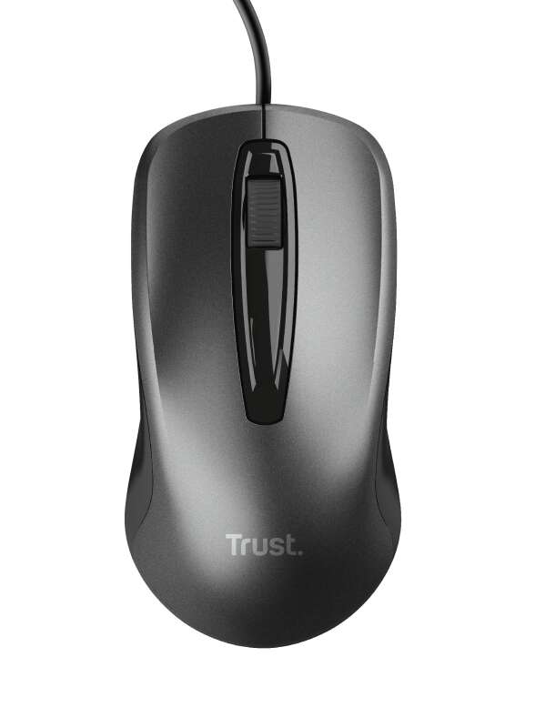 [TR24657] Trust Raton USB 1200dpi - 3 Botones - Uso Ambidiestro - Cable de 1.70m