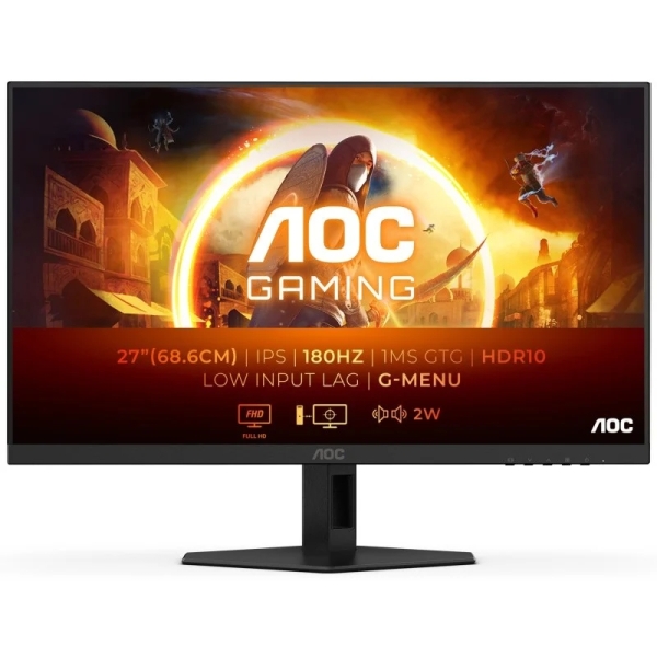 [27G4XE] AOC G4 Monitor 27" LED Fast IPS FullHD 180Hz HDR10 - Respuesta 1ms - Angulo de Vision 178° - Altavoc