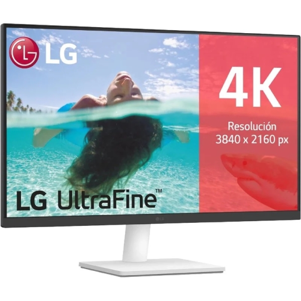 [27US500-W] LG UltraFine Monitor LED 27" IPS UltraHD 4K HDR10 - Respuesta 5ms - Angulo de Vision 178º - 16:9 - H