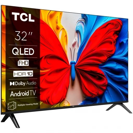 [32S5K] TCL 32S5K Televisor Smart TV 32" QLED FullHD HDR 10 Android TV - WiFi, HDMI, Bluetooth 5.0 - VESA 10