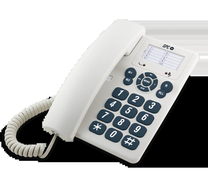 [3602] SPC Original Telefono Fijo Teclas Extragrandes - Diferentes Niveles de Timbre - 3 Memorias Directas