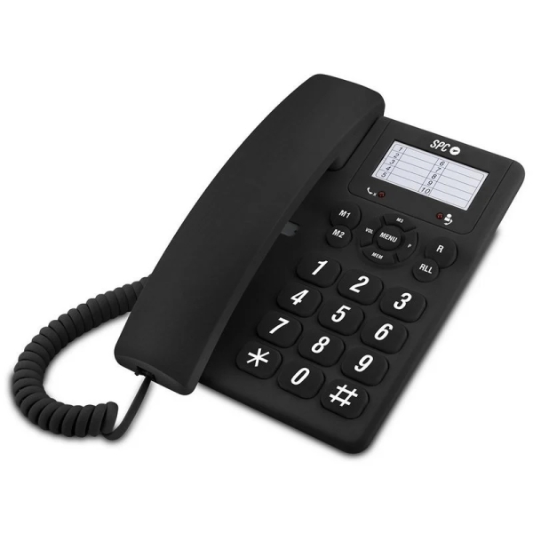 [3602N] SPC Original Telefono Fijo Teclas Extragrandes - Diferentes Niveles de Timbre - 3 Memorias Directas