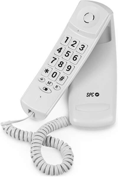[3610B] SPC Original Lite 2 Telefono Fijo - sin Pilas - sin Conexion a la Luz - Indicador Luminoso - 10 Memo
