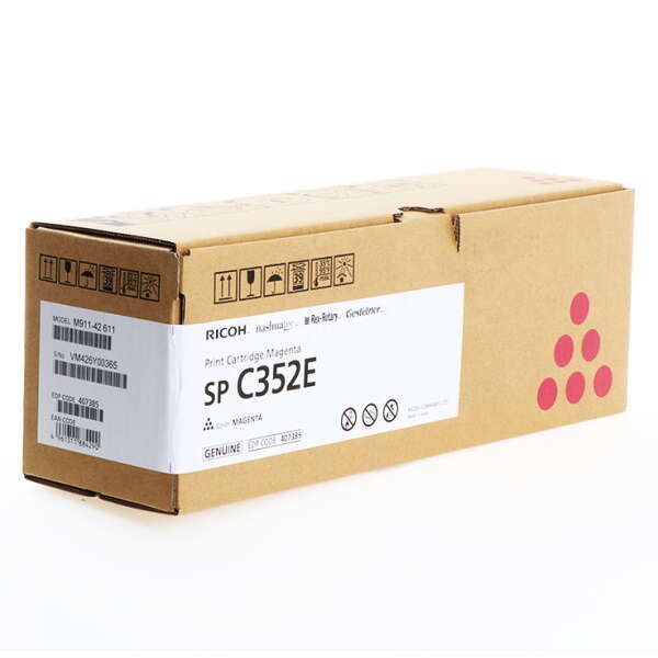 Ricoh SP C352E Magenta Cartucho de Toner Original - 407385/408217/SP C352E