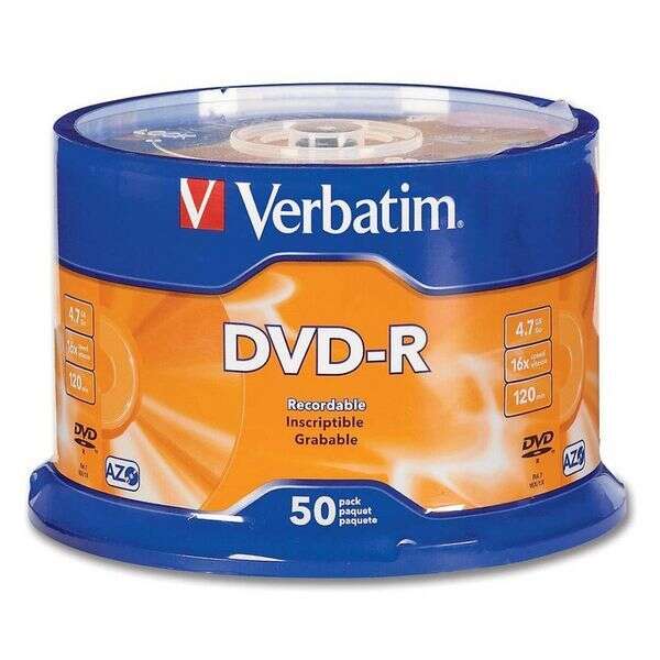 [43548] Verbatim DVD-R 16x 4.7GB (Tarrina 50 Uds)