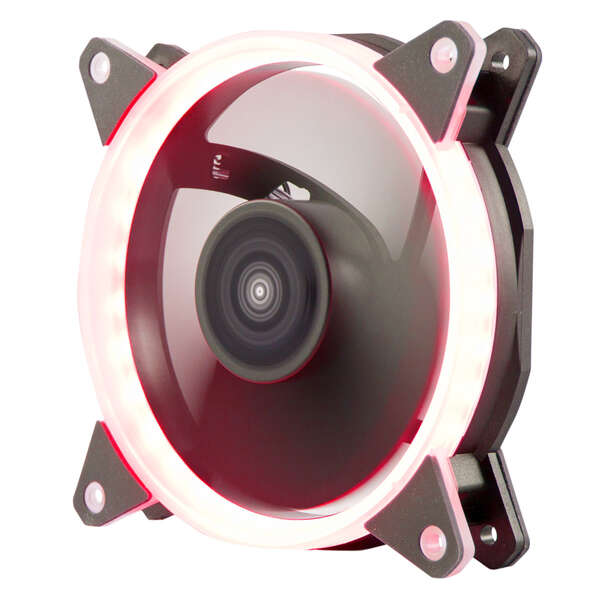 [51796] Unykach Candy 20 Red Ventilador 120mm con Iluminacion Roja - Velocidad Max. 1400rpm - Color Negro
