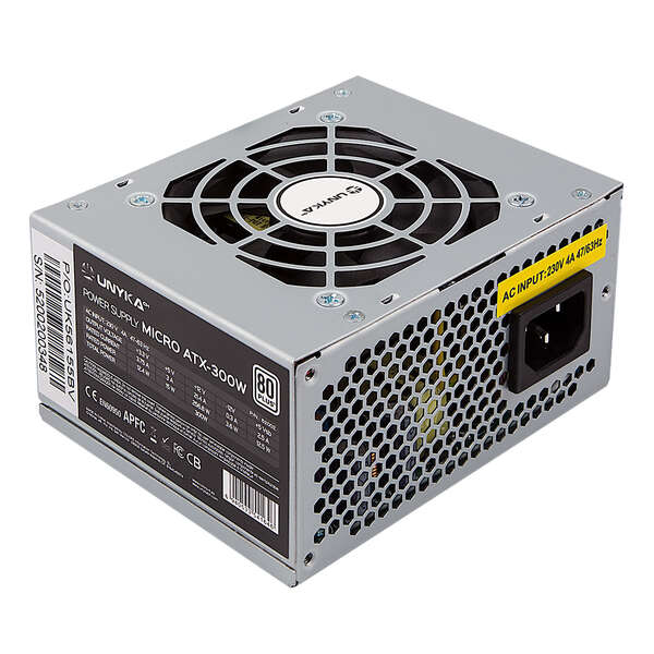 [52002] Unykach SFX 300W 85% Eficiencia Fuente de Alimentacion 300W SFX - Ventilador 80mm