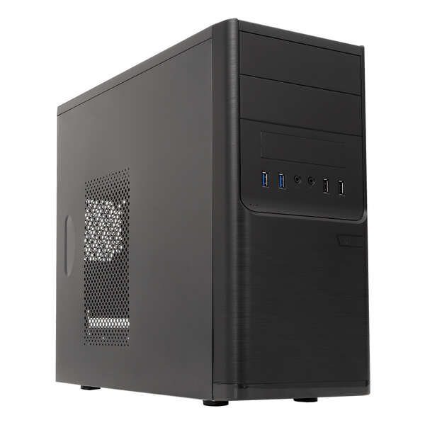 [52082] Unykach Dark Shadow Caja MicroATX - Fuente de Alimentacion 500W Incluida - Tamaño Disco Soportado 3.