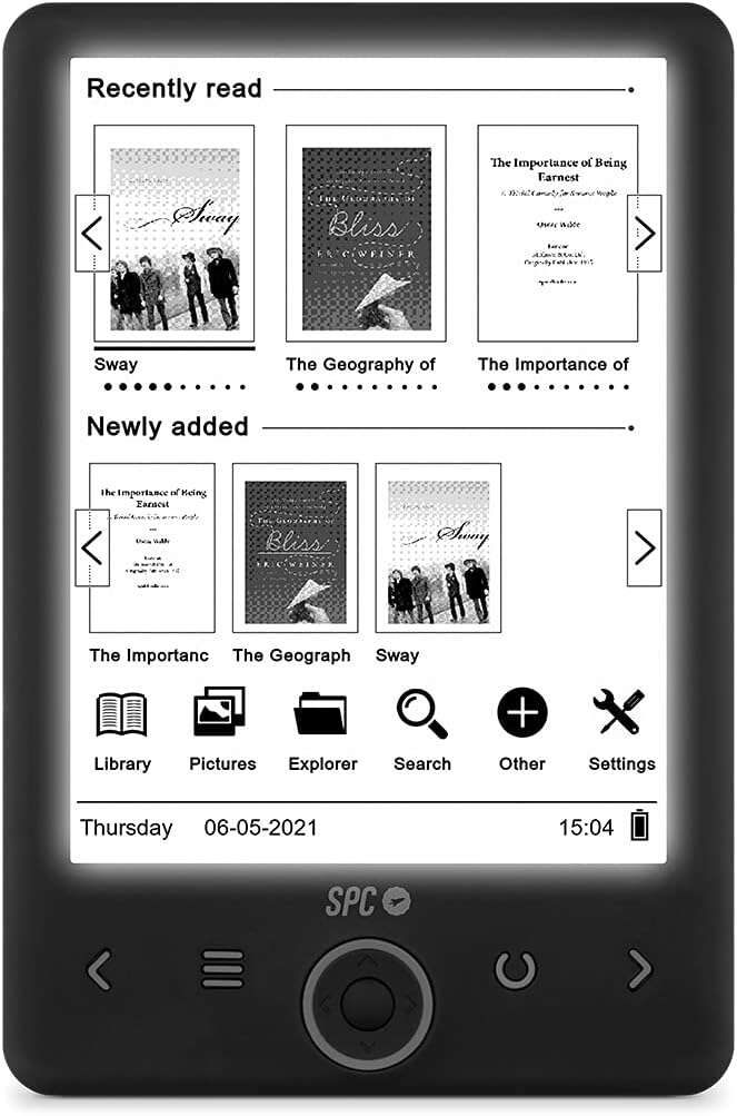 [5613N] SPC Dickens Light 2 Ebook - Pantalla Retroiluminada 6" - Almacenamiento sin Limite - Fino y Ligero -