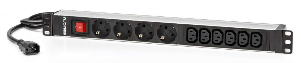 Salicru Regleta SPS PDU Unidad de Distribucion de Energia - 4 Tomas Schuko y 6 Tomas IEC C13 - Color