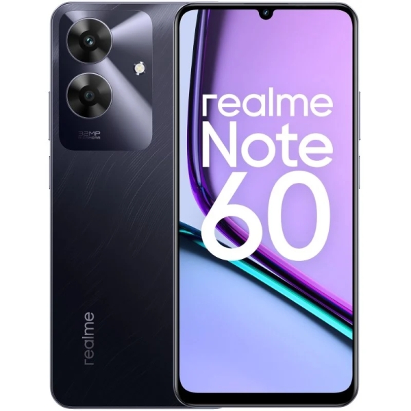[6941764444577] Realme Note 60 Smartphone Pantalla 6.75" - 3GB - 64GB - Camara 32MP - Bateria 5000mAh - Color Negro