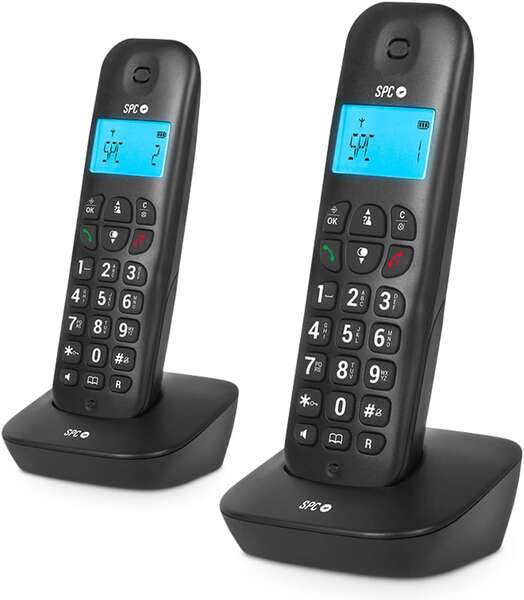 [7302N] SPC Air Pro Duo Telefono Inalambrico - Pantalla Retroiluminada de 35x22mm - Identificacion de Llamad