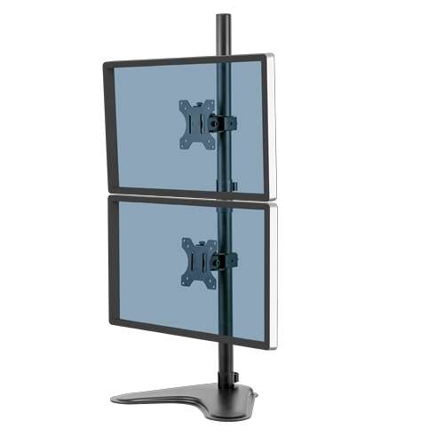 Fellowes Professional Series Soporte con Peana para Monitor Doble en Vertical - Hasta 32” y 16kg - S