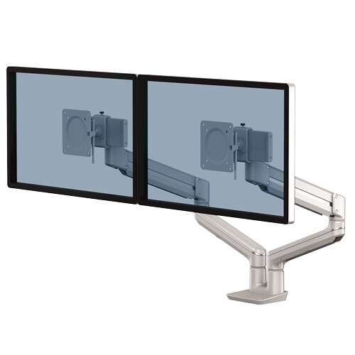 [8613101] Fellowes Tallo Brazo para Monitor Doble - Brazo giratorio de 270º - Sistema con Muelle de Gas - Hast