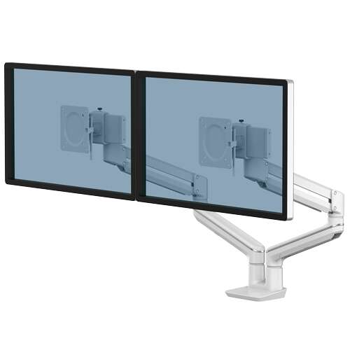 Fellowes Tallo Brazo para Monitor Doble - Brazo giratorio de 270º - Sistema con Muelle de Gas - Hast
