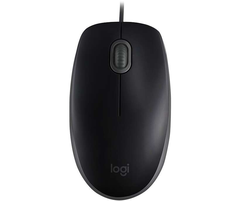 Logitech B110 Silent Raton USB 1000dpi - 3 Botones - Silencioso - Uso Ambidiestro - Cable de 1.80m -