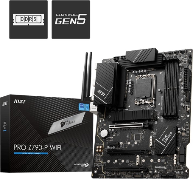 [911-7E06-010] MSI Placa Base PRO Z790-P WIFI Intel 1700 4xDDR5-SDRAM - HDMI, DP, M.2, USB3.2, USB-C, ATX