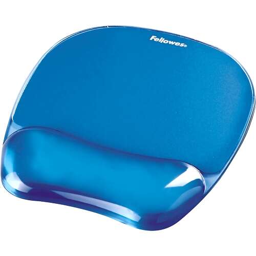 Fellowes Crystal Alfombrilla con Reposamuñecas de Gel - Resistente a las Manchas - 20x23cm - Color A