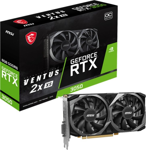 [912-V809-4287] MSI GeForce RTX 3050 Tarjeta Grafica VENTUS 2X XS OC 8GB GDDR6
