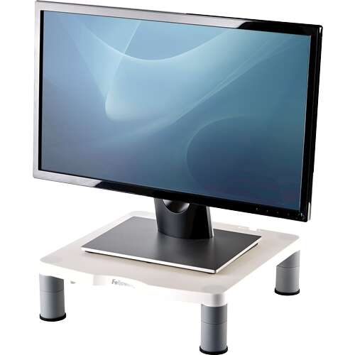 Fellowes Soporte Estandar para Monitor - Ajustable en 3 Alturas - Pies Antideslizantes - Hasta 27kg