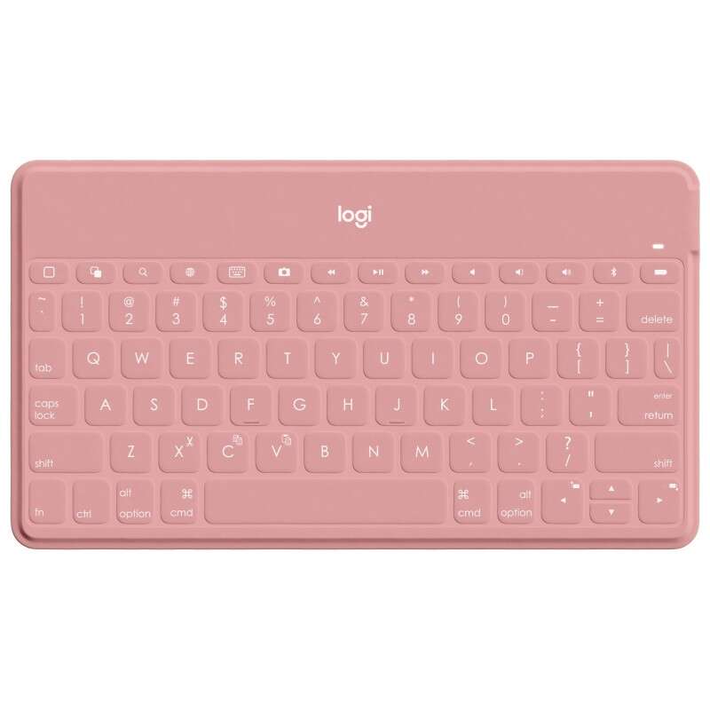 Logitech Keys to Go Teclado Bluetooth para iPhone, iPad y Apple TV - Teclas de Acesso Directo - Base