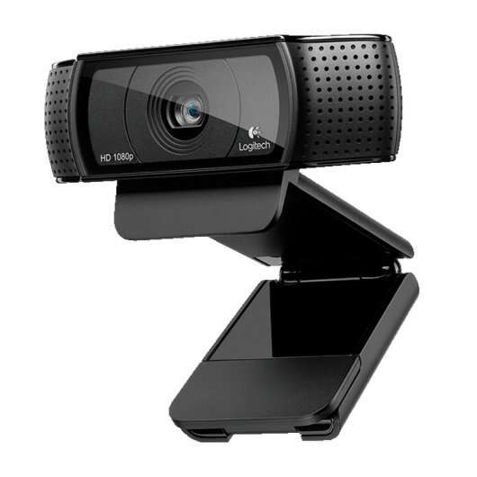 [960-001055] Logitech C920 Webcam HD Pro 1080p - USB 2.0 - Microfonos Integrados - Enfoque Automatico - Cable de