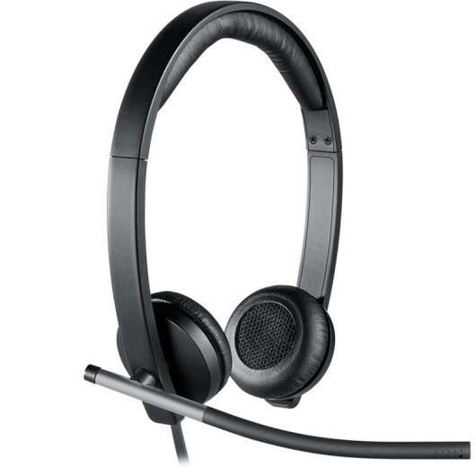 [981-000519] Logitech H650E Auriculares con Microfono USB - Microfono Plegable - Almohadillas Acolchadas - Contro